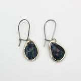 Ruby and Blue Kyanite Wrapped Earrings By Junko Stickney