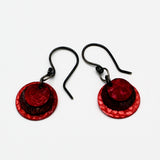 Stacked Fuchsia Earrings By Janet Kaufman