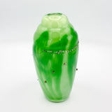 Green Chyrsalis Vase With Dots By Kim Webster