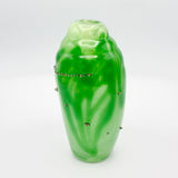 Green Chyrsalis Vase With Dots By Kim Webster