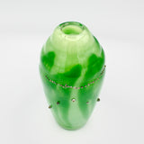 Green Chyrsalis Vase With Dots By Kim Webster
