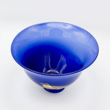 Footed Gold Leaf Bowl in Night Blue By Mathew Porkola