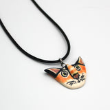 Wild Cat Ceramic Pendant By Gail Splaver