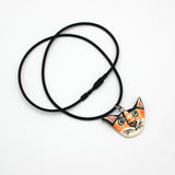 Wild Cat Ceramic Pendant By Gail Splaver