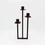 Triple Candelabra in Brown By David M Bowman Studio