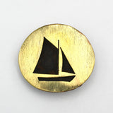 Boat Brass Belt Buckle By Bowman Studio