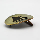 Boat Brass Belt Buckle By Bowman Studio