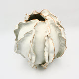 Large Vessel of White Leaves By Nessy Barzilay