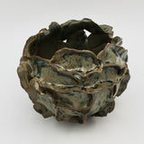 Organic Sage and Forest Green Vessel By Nessy Barzilay