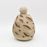 Vessel With Leaves and Circles By Jennifer Joh