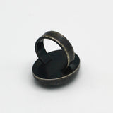 Solar Quartz Ring in Oxidized Sterling Silver