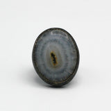 Solar Quartz Ring in Oxidized Sterling Silver