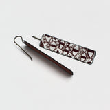 "Eyes On Ears" Long Enameled Earrings