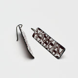 "Eyes On Ears" Long Enameled Earrings