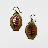 Enameled Fern Earrings
