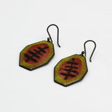 Enameled Fern Earrings