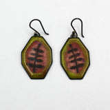 Enameled Fern Earrings
