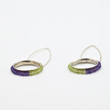 Amethyst and Sterling Oval Earrings By Theresa Kwong