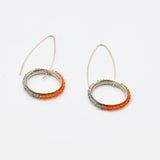 Sterling and Carnelian Oval Earrings By Theresa Kwong