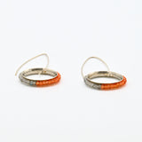 Sterling and Carnelian Oval Earrings By Theresa Kwong