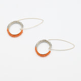 Sterling and Carnelian Oval Earrings By Theresa Kwong