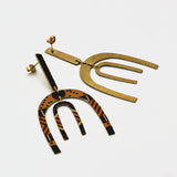 Double Arch Washi Earrings By Riquelle Small