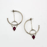 Halo Hoops With Rubies By Camille Torres
