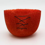 Pâte De Verre Poppy Orange Vase By Margo Scarpulla