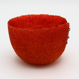 Pâte De Verre Poppy Orange Vase By Margo Scarpulla