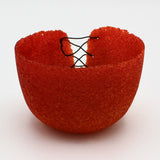 Pâte De Verre Poppy Orange Vase By Margo Scarpulla