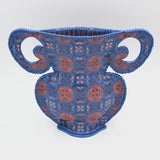 Salmon and Blue Vessel By Heidi Tarver