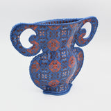 Salmon and Blue Vessel By Heidi Tarver