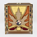 "Leaf" Cube Luminary By Kendrick Cowdery