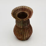 Small Brown Pleated Vessel By Goran Konjevod