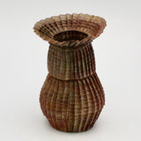 Small Brown Pleated Vessel By Goran Konjevod