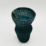 Small Sapphire Pleated Vessel By Goran Konjevod