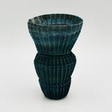 Small Sapphire Pleated Vessel By Goran Konjevod