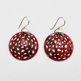 Enameled Amanita Mushroom Earrings By Jenny Windler