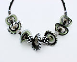 Black and White Disc Necklace by Carol Rose