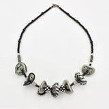 Black and White Disc Necklace by Carol Rose