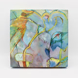 Dancing in Blue Oil On Board By Gina Papen