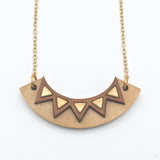 Curly Maple Chevron Arc Necklace By Frances Chang