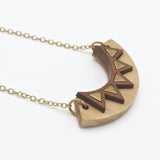 Curly Maple Chevron Arc Necklace By Frances Chang