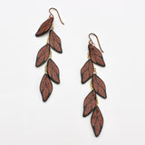 Deep Orange Leaves Earrings By Arbel Shemesh