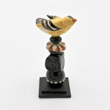 American Goldfinch Totem Sculpture By Gail Splaver