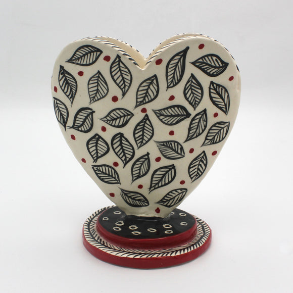 Heart Vase in White By Jacqueline Thompson