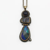 Opal, Diamond, and Sapphire Necklace By Karen Edgerly
