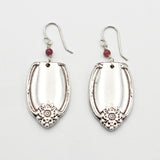 Cutlery Earrings With Pink Beads By Carolyn Tillie