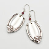 Cutlery Earrings With Pink Beads By Carolyn Tillie