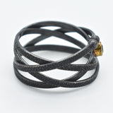 Garnet Ring On Oxidized Silver By Kathleen Maley